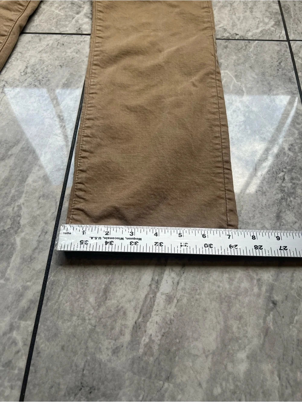 Polo Ralph Lauren Men's Chino Pants 34x32 Tan Khaki Slim Straight Logo Casual